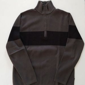 BR Outlet Grey & Black 1/4 Zip Sweater, Size M